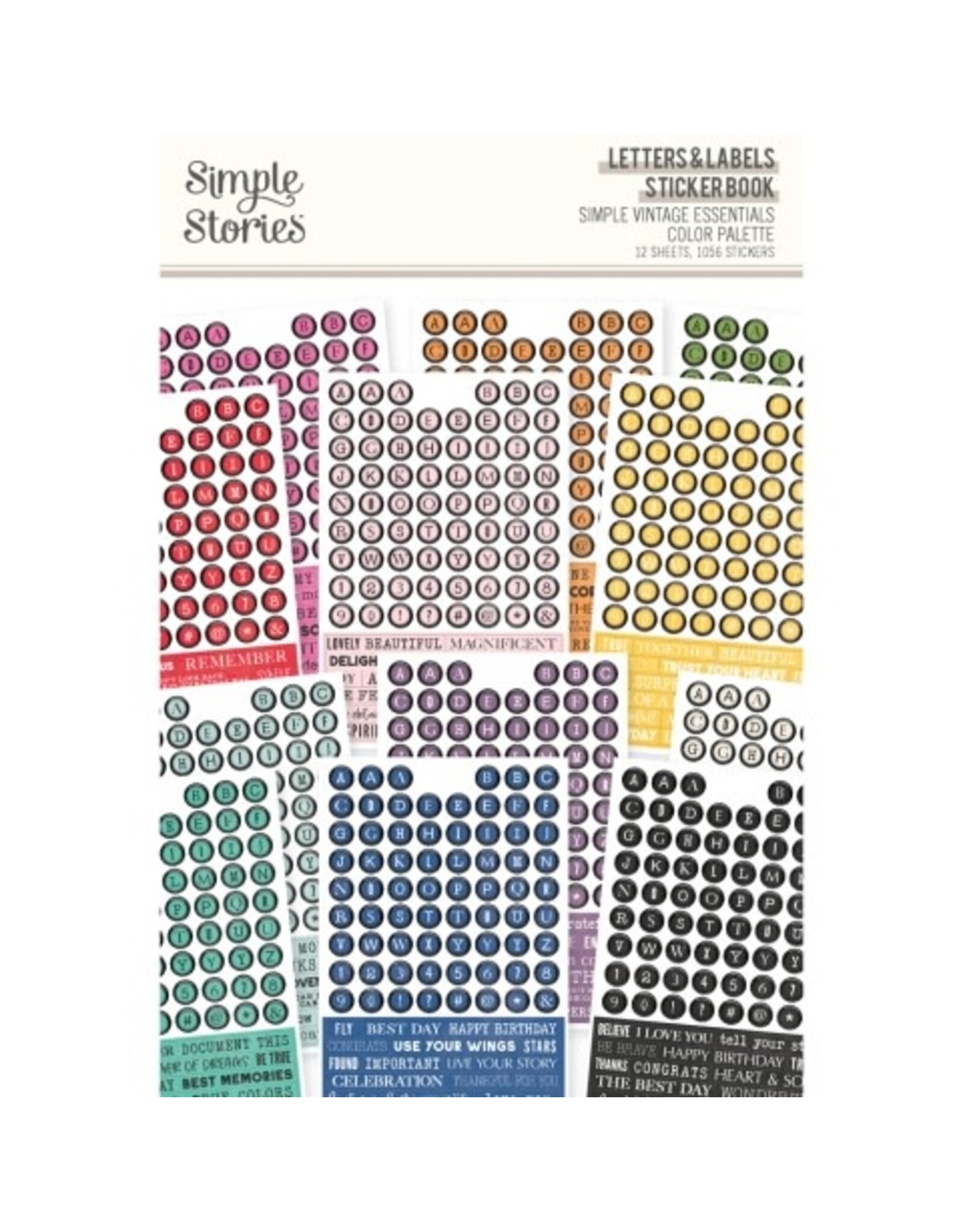 Simple Stories Simple Vintage Essentials Color Palette Letters & Labels Sticker Book