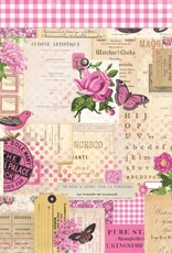 Simple Stories Simple Vintage Essentials Color Palette Pink Collage 12X12 Designer Cardstock