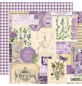 Simple Stories Simple Vintage Essentials Color Palette Purple Collage 12X12 Designer Cardstock
