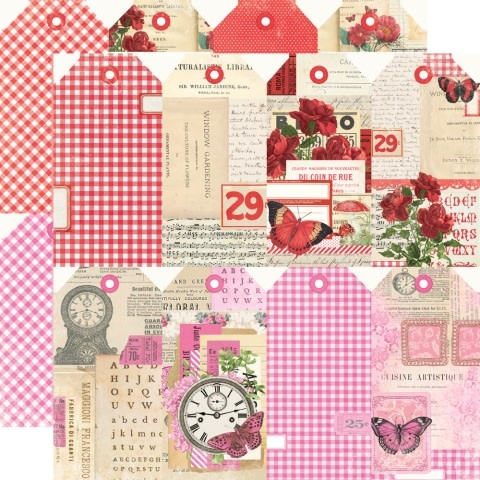 Simple Stories Simple Vintage Essentials Color Palette Red & Pink Tags