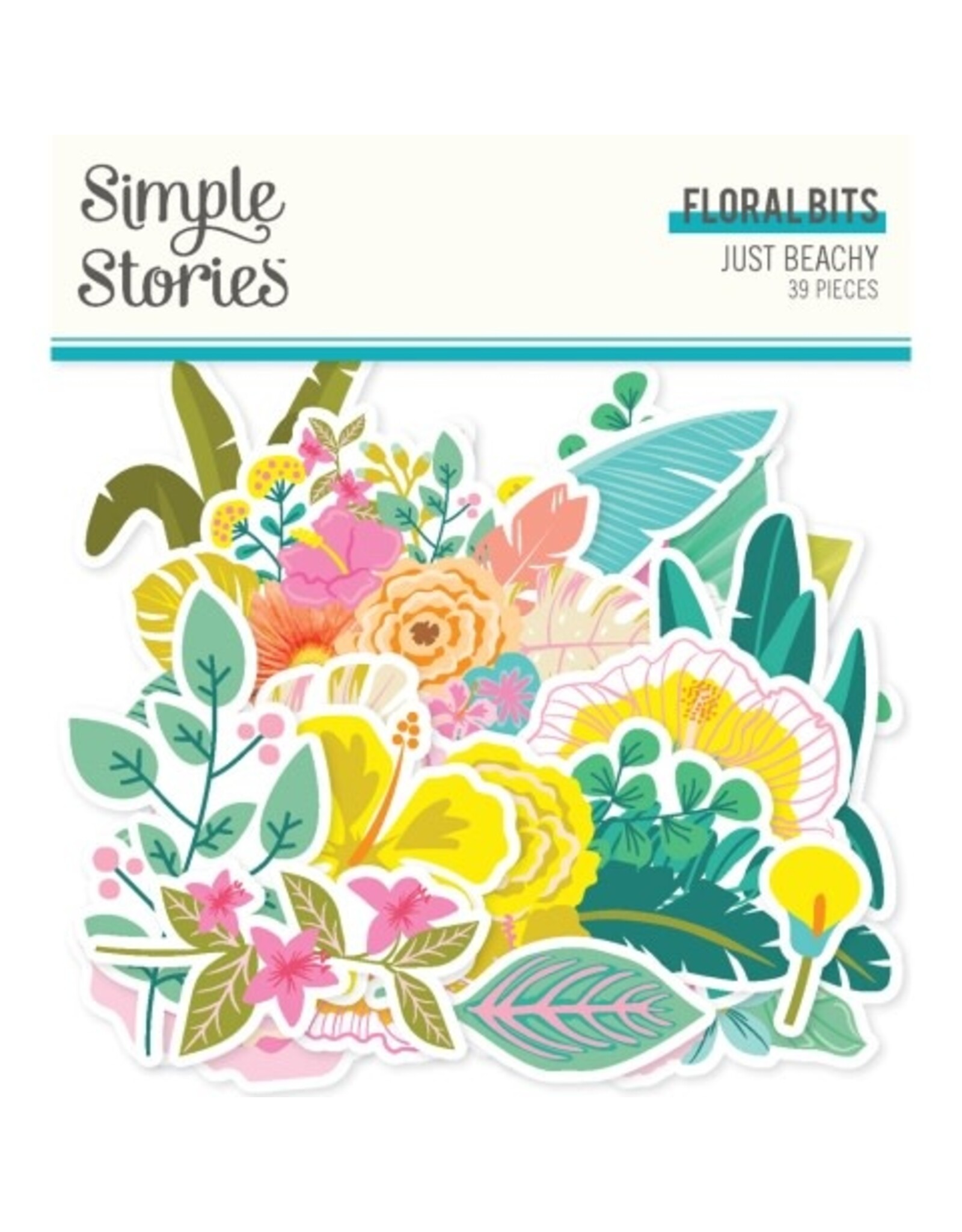 Simple Stories Just Beachy  Floral Bits & Pieces