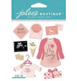 Jolee's Baby girl pregnancy 3d stickers