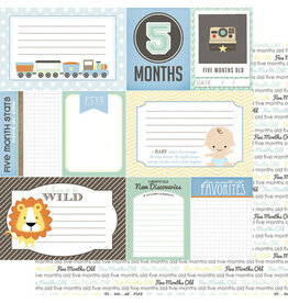 Scrapbook Customs Baby boy- 5mths paper