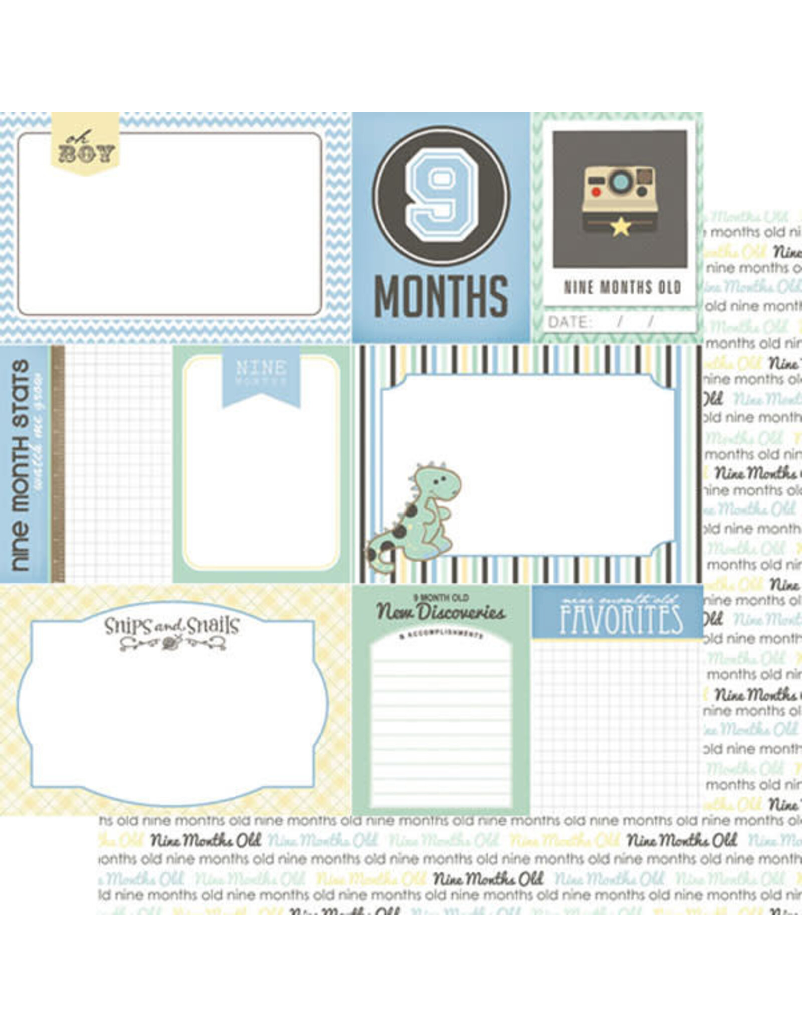 Scrapbook Customs Baby boy- 9mths paper