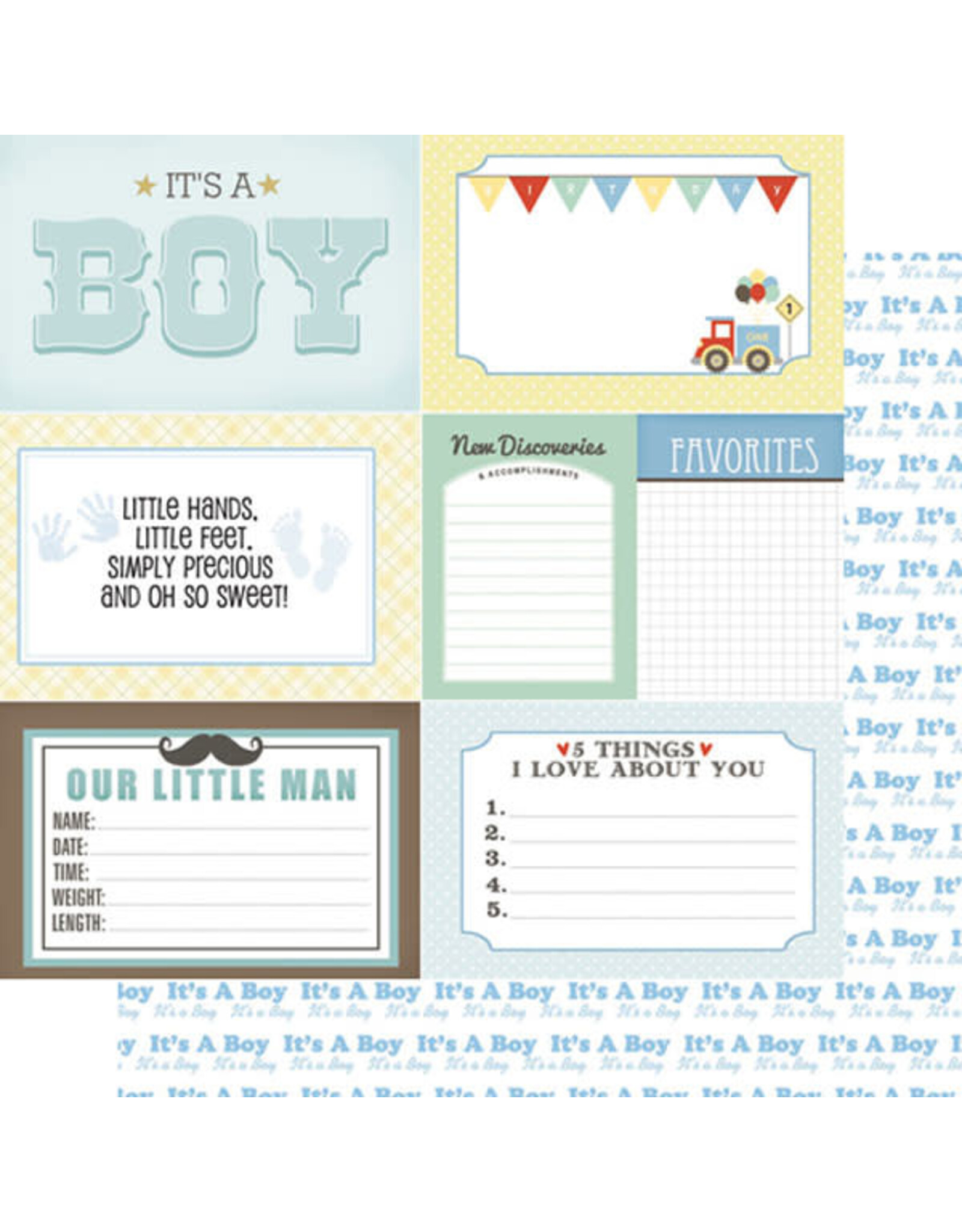 Scrapbook Customs Baby boy-newborn paper