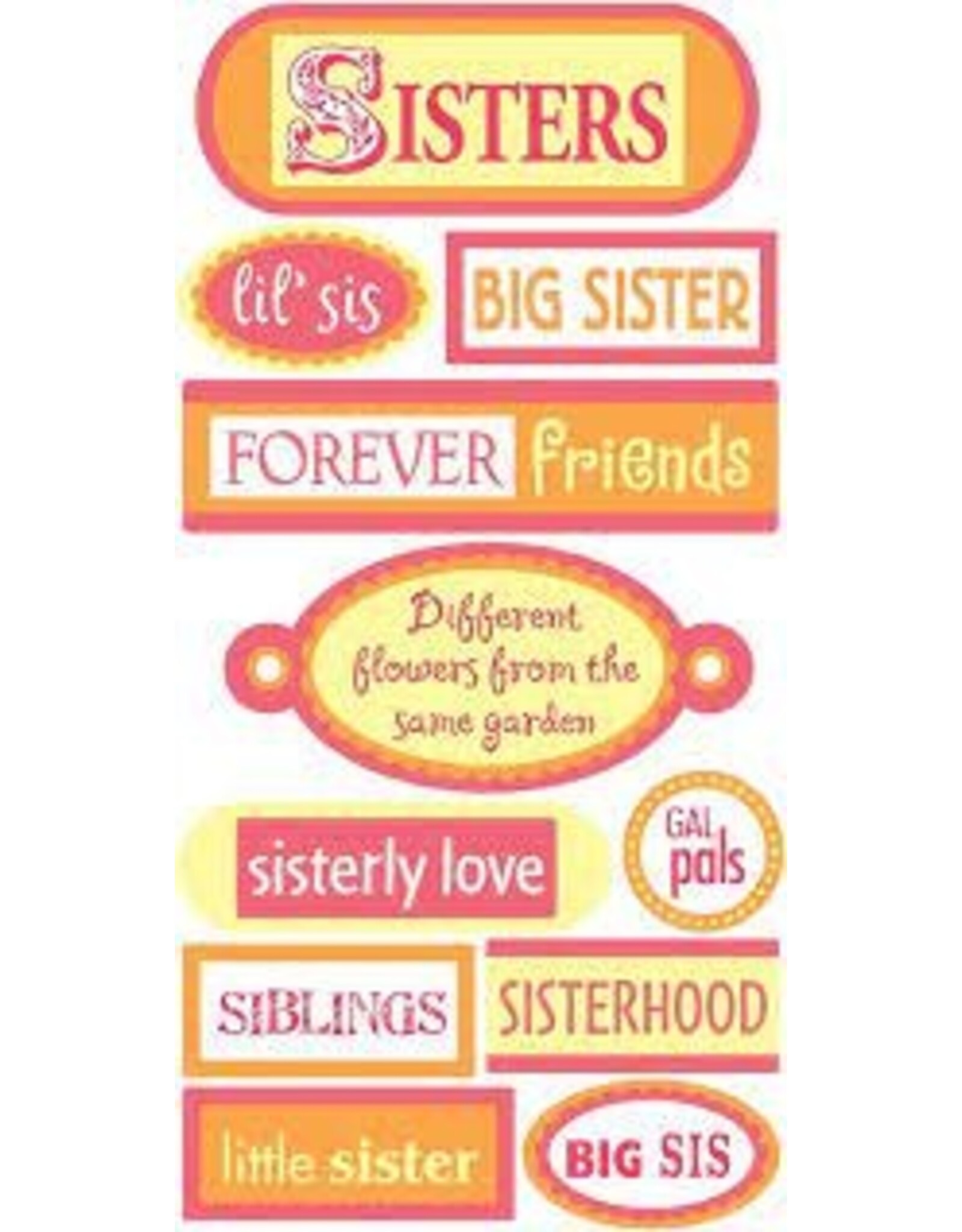 Sisters 3d stickers