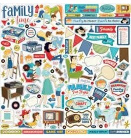 Carta Bella Family Night - 12x12 Cardstock Stickers