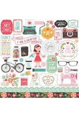 Echo Park I Love Crafting 12x12 Card stock Stickers