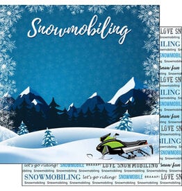 Scrapbook Customs Snowmobiling Adventure Paper