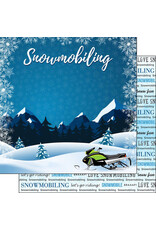 Scrapbook Customs Snowmobiling Adventure Paper