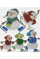 Jolee's Ice skating snowpeople 3d stickers