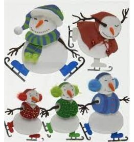 Ice skating snowpeople 3d stickers