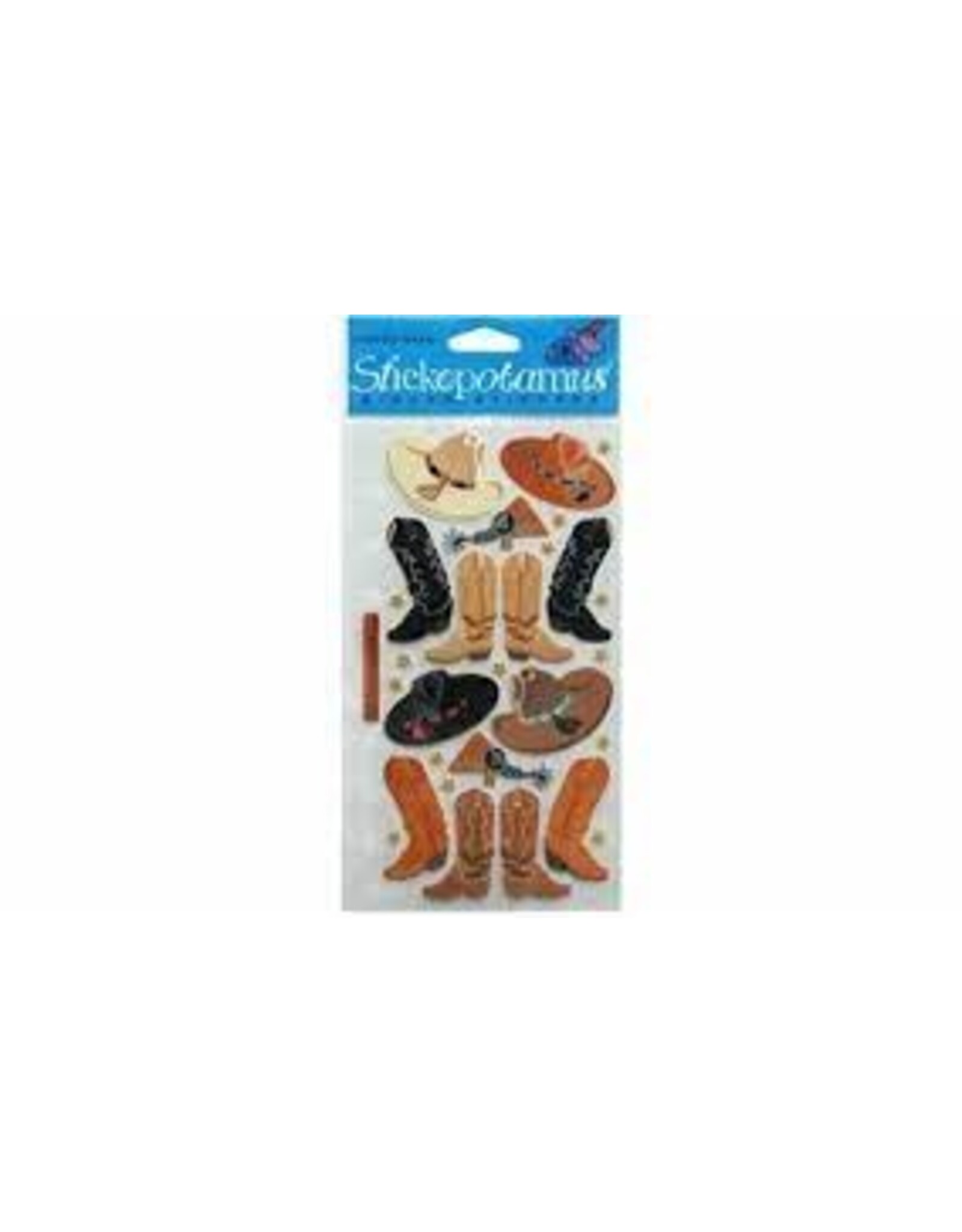 Cowboy hat and boots stickers (sticko)