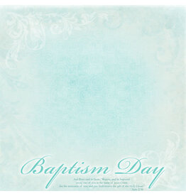 Scrapbook Customs Baptism day paper