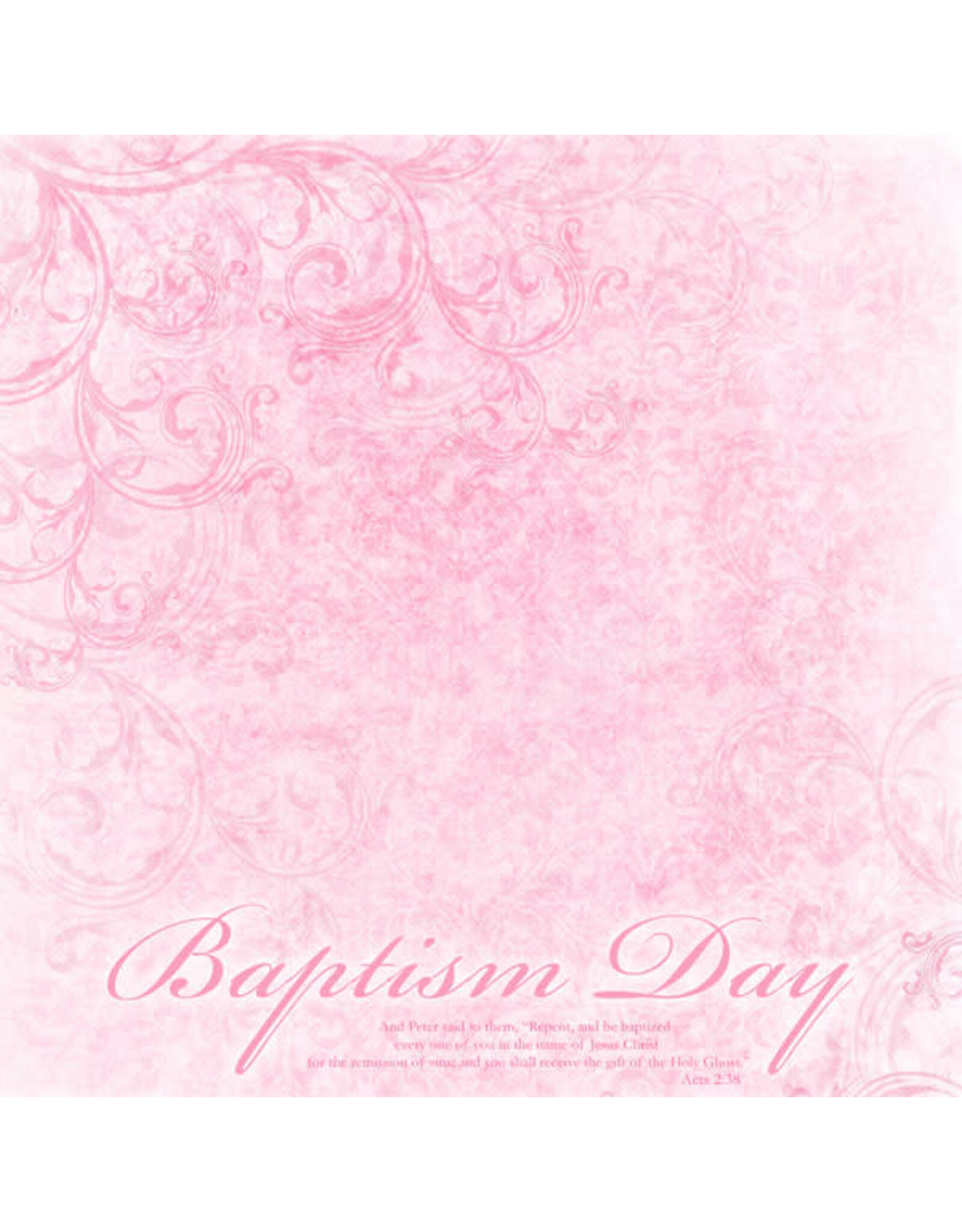 Baptism day (pink) paper