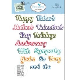 Elizabeth Craft Designs Everyday Words 3 Dies - The Lovely Life Collection