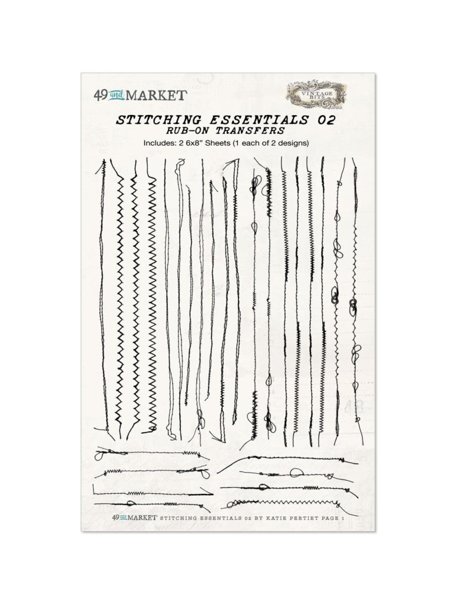 49 AND MARKET Essentials Stitching Rub ons #2
