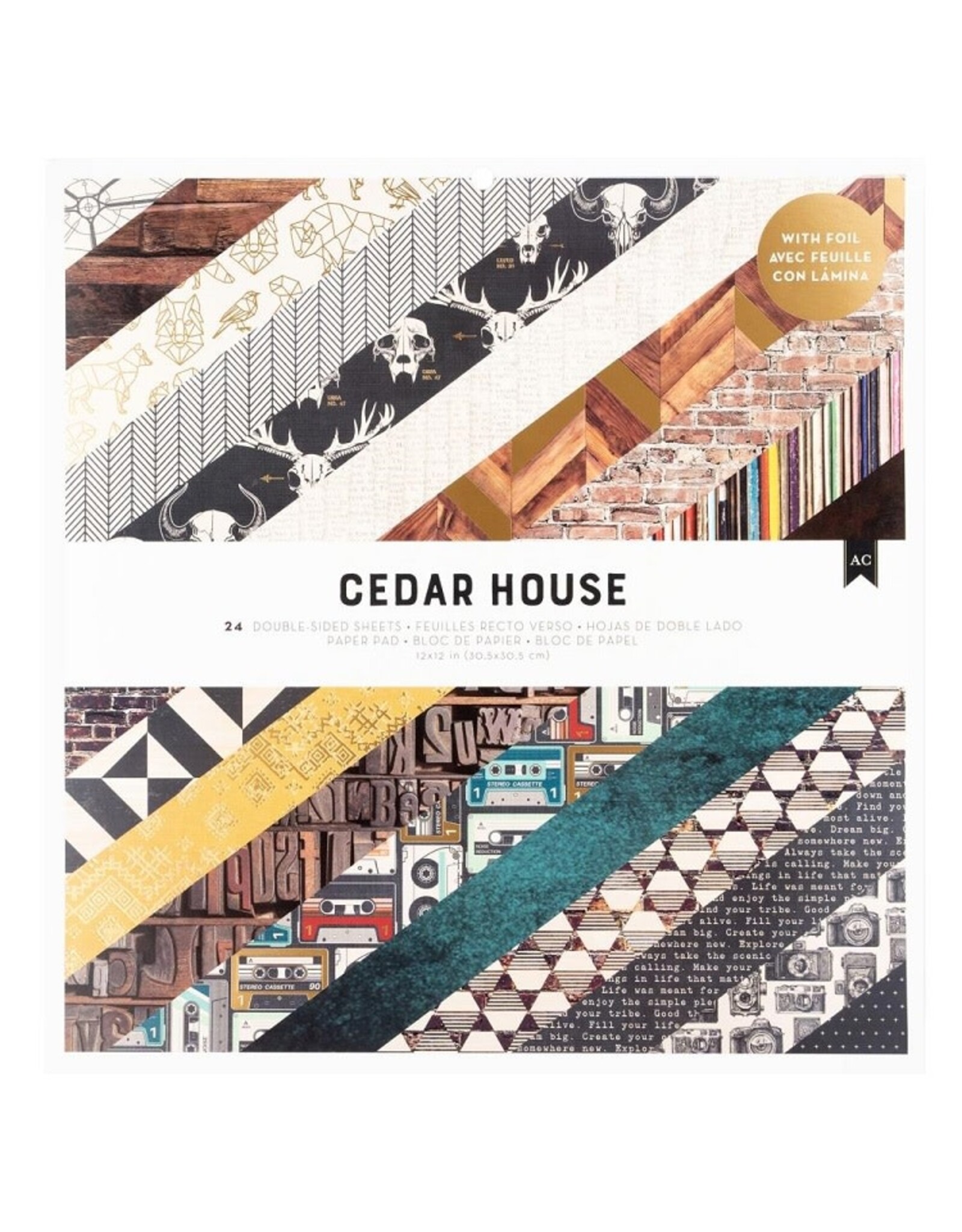 AMERICAN CRAFTS Cedar House 12x12  Paper Pad