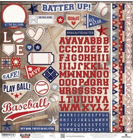Baseball sticker sheet 12x12