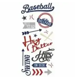 PAPER HOUSE PRODUCTIONS Baseball 3d puffy stickers