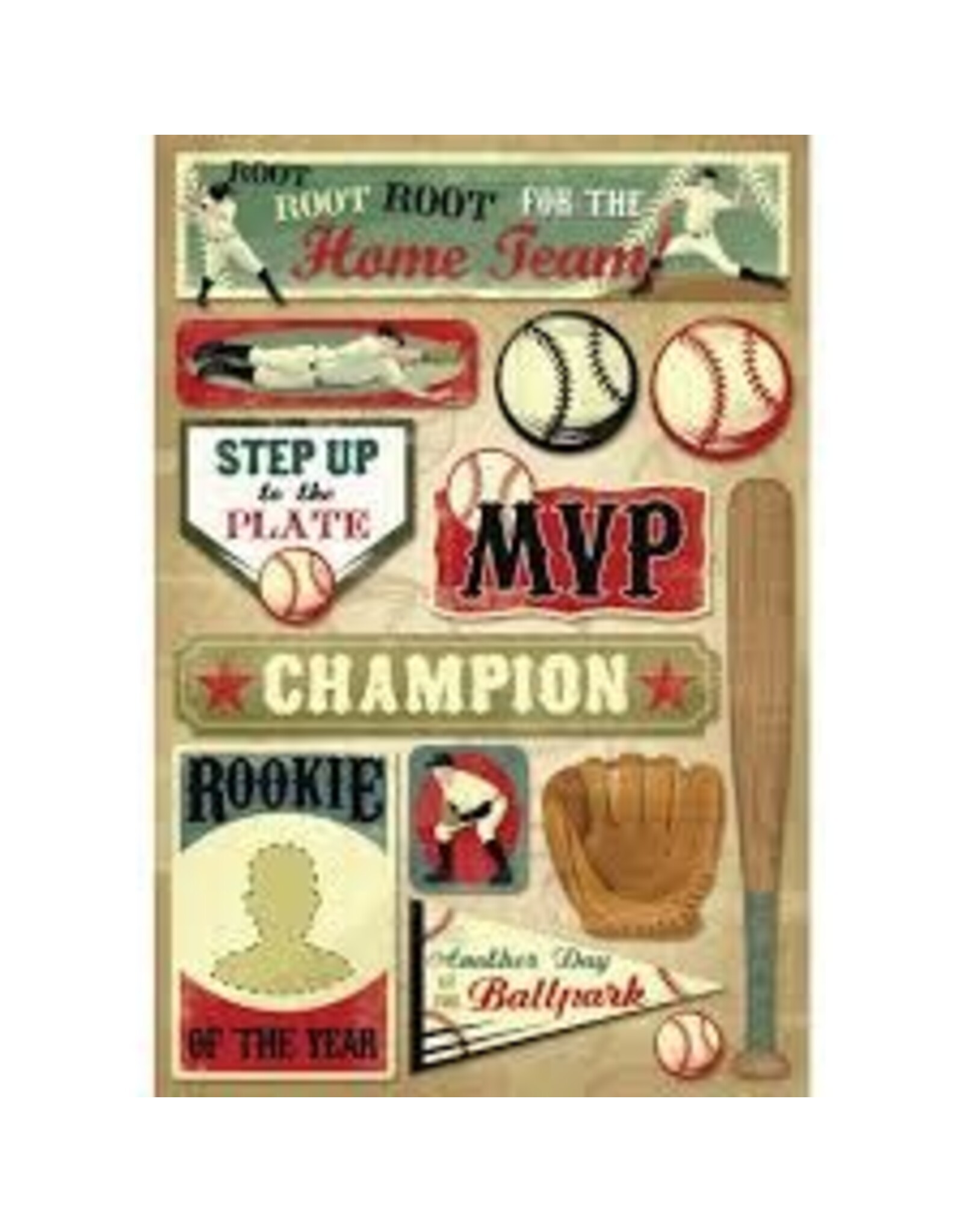 Baseball root for the home stickers