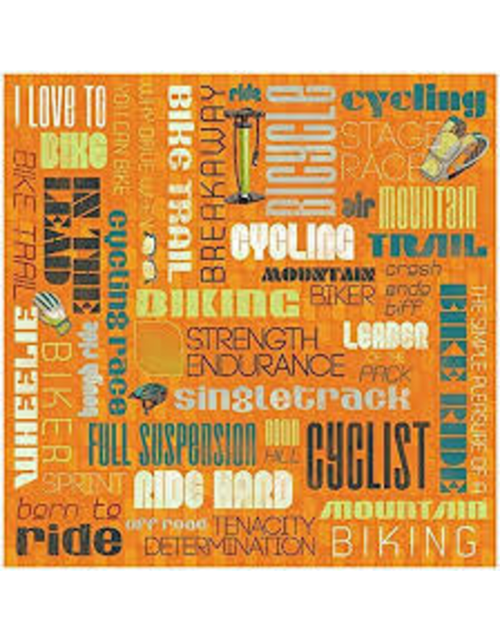 Karen Foster Biking collage paper