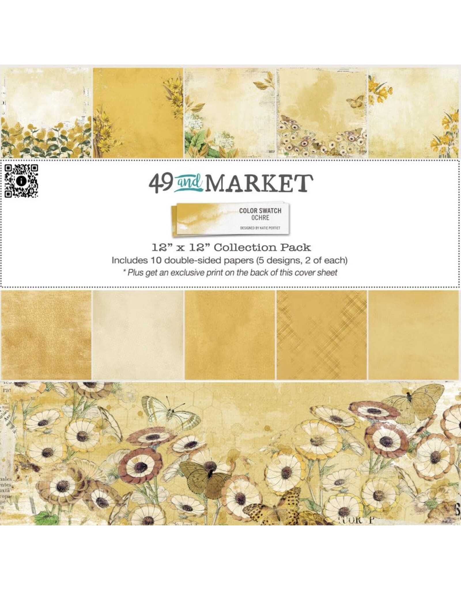 49 AND MARKET Color Swatch: Ochre 12X12 Collection Pack