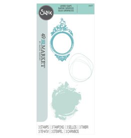 Sizzix Sizzix Layered Clear Stamps By 49 & Market Oval Frame