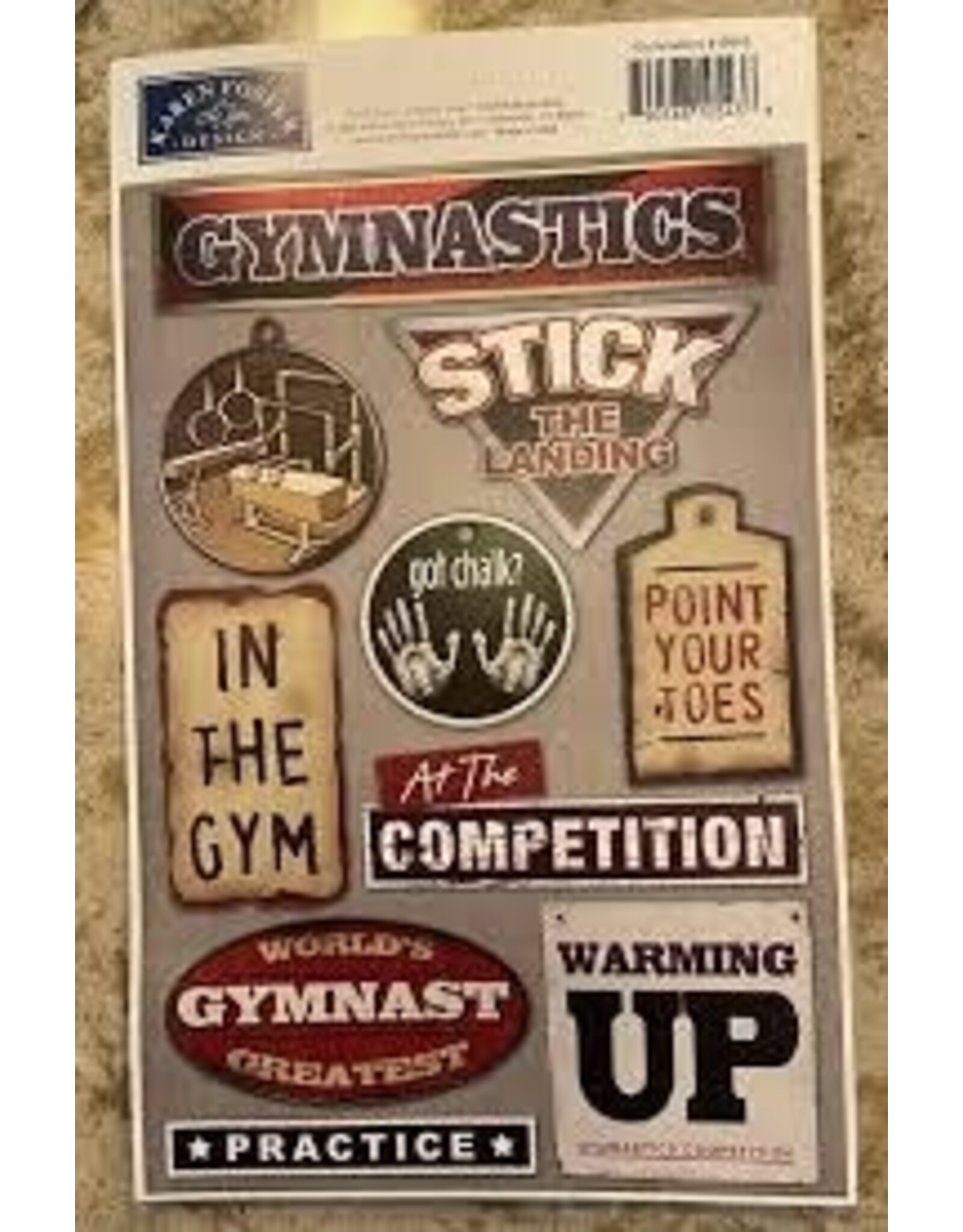 Karen Foster Gymnastics die cut sticker #2