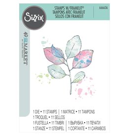 Sizzix Sizzix Framelits Die & A5 Stamp Set By 49 & Market - Leaves