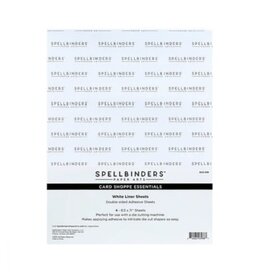 Spellbinders White Liner Sheets - 8.5" x 11" - 4 Pack