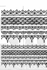 Tim Holtz - Stampers Anonymous Crochet Trim - Rubber Stamp Set