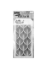 Tim Holtz - Stampers Anonymous Tim Holtz Layered Stencil 4.125"X8.5" - Deco Feather