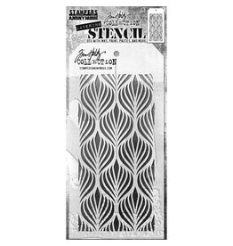 Tim Holtz - Stampers Anonymous Tim Holtz Layered Stencil 4.125"X8.5" - Deco Feather