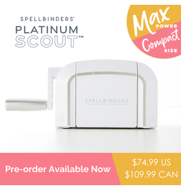 Spellbinders Platinum Scout Die Cutting & Embossing Machine 3.5" Platform - White - PRE ORDER!