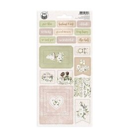 P13 Love and Lace Chipboard sticker sheet  01, 10,5 x 22cm
