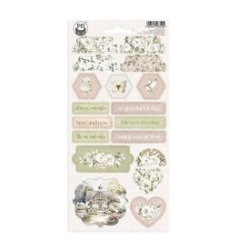 P13 Love and Lace - Chipboard Sticker Sheet  03