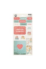 P13 Travel Journal Chipboard sticker sheet  01, 10,5 x 22cm