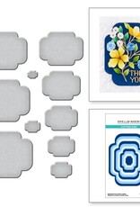 Spellbinders Essential Four Petal Labels Etched Dies from the Four Petal Collection