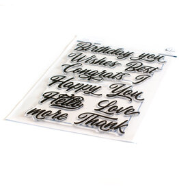 PINKFRESH STUDIO Brushed Sentiments Stamp & Stencil