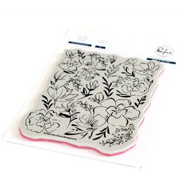 PINKFRESH STUDIO Inky Floral Background Stamp and Stencil