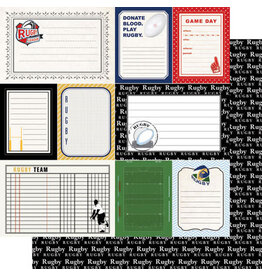 Scrapbook Customs Rugby journaling cards paper