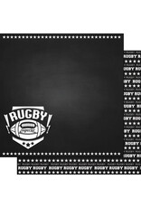 Scrapbook Customs Rugby paper