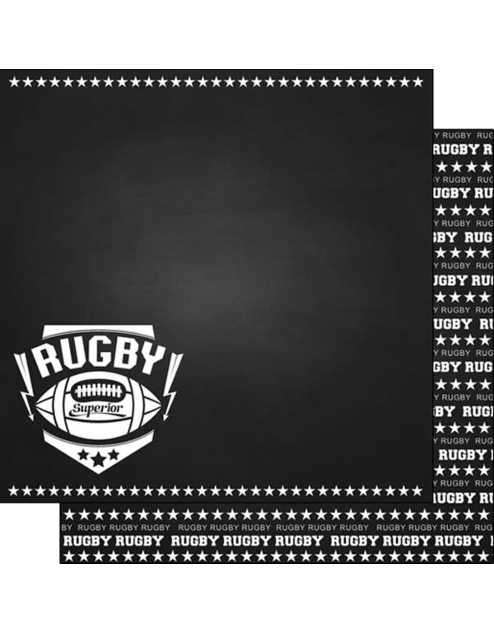 Scrapbook Customs Rugby paper