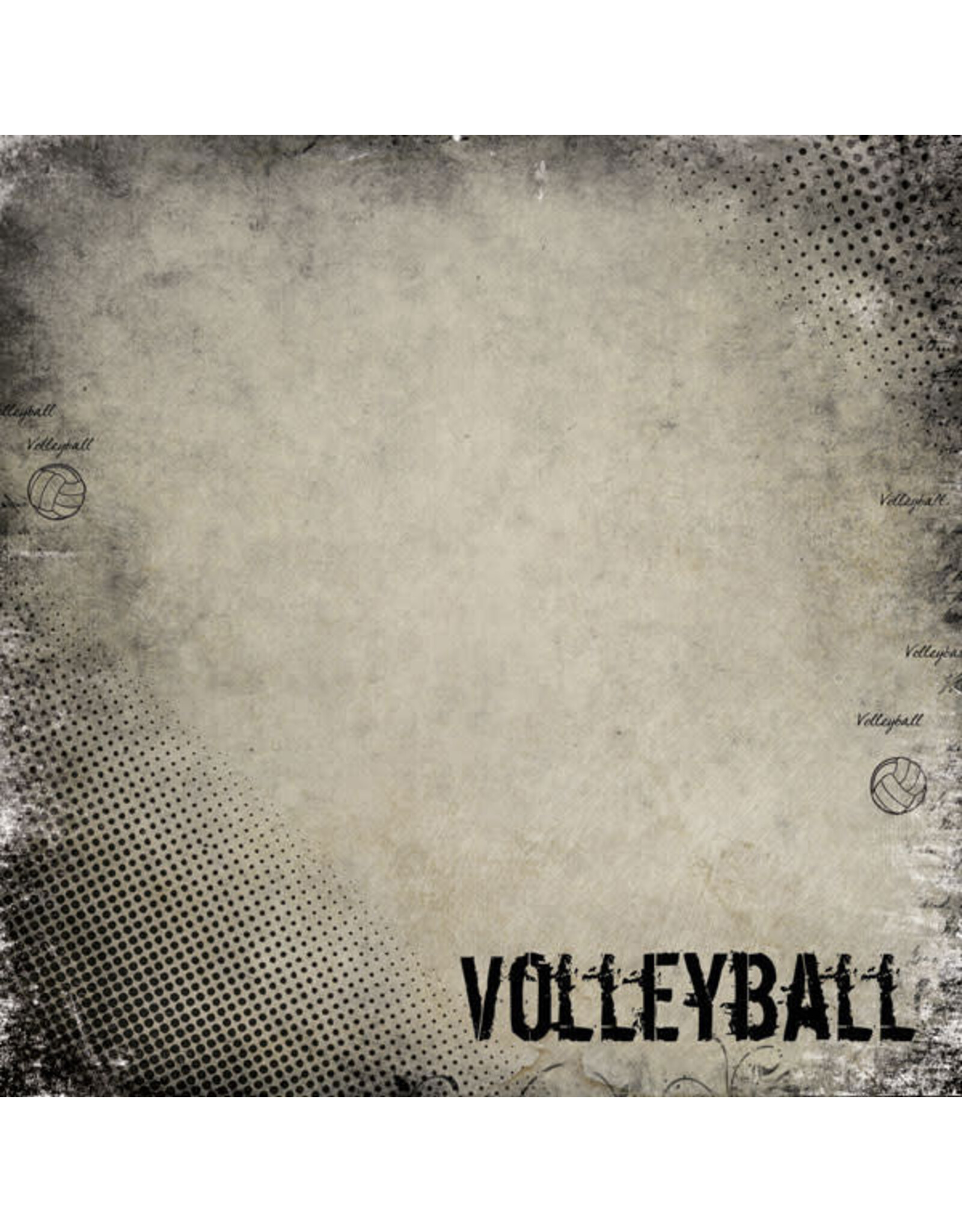 Volleyball antique paper