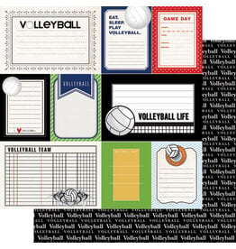 Scrapbook Customs Volleyball journaling cards paper