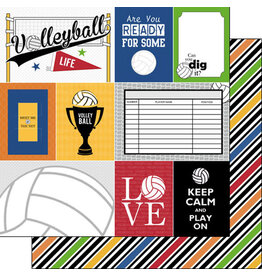 Scrapbook Customs Volleyball life paper