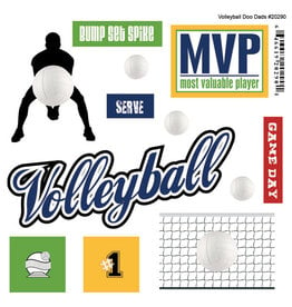 Scrapbook Customs Volleyball doo dad stickers