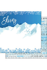 Scrapbook Customs Skiing paper