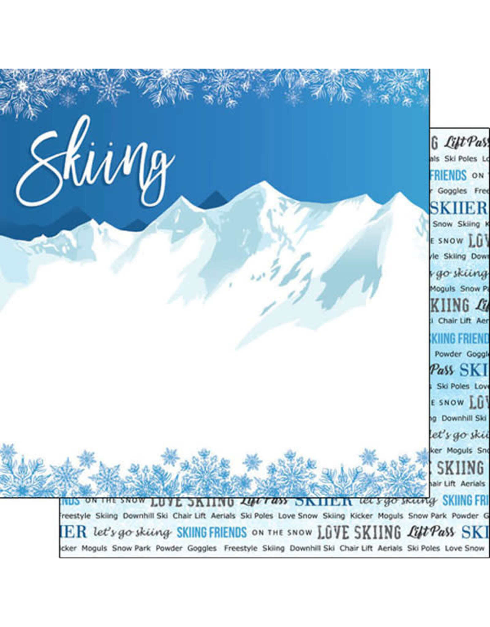 Scrapbook Customs Skiing paper